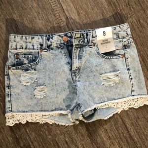 Distressed Jean Shorts